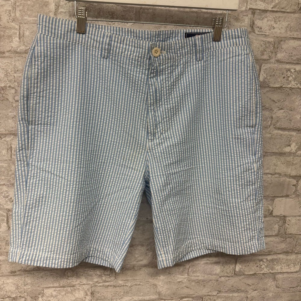 Vineyard Vines Club Short‎ Seersucker Men’s 35 Blue White